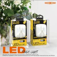 Сетевое зарядное устройство MOXOM 2в1 Type-C LED LIGHT 2.4A 2USB (MX-HC33) белый