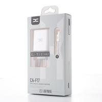 Сетевое зарядное устройство DC 2в1 Lightning QC3.0+PD/20W Fast Charger (CA-F17) белый