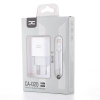 Сетевое зарядное устройство DC 2в1 Lightning 1USB + PD 2.4A (CA-D20) белый