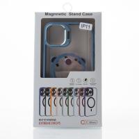 Силиконовый чехол MagSafe CAMERA GLASS PROTECTION для iPhone 11 голубой