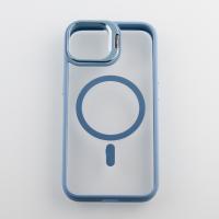 Силиконовый чехол MagSafe CAMERA GLASS PROTECTION для iPhone 11 голубой