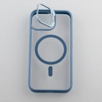 Силиконовый чехол MagSafe CAMERA GLASS PROTECTION для iPhone 11 голубой