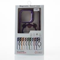 Силиконовый чехол MagSafe CAMERA GLASS PROTECTION для iPhone 14 Pro темно-фиолетовый