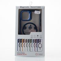 Силиконовый чехол MagSafe CAMERA GLASS PROTECTION для iPhone 11 Pro темно-синий