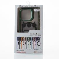 Силиконовый чехол MagSafe CAMERA GLASS PROTECTION для iPhone 15 Pro темно-синий