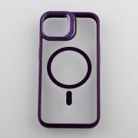 Силиконовый чехол MagSafe CAMERA GLASS PROTECTION для iPhone 11 темно-фиолетовый