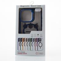 Силиконовый чехол MagSafe CAMERA GLASS PROTECTION для iPhone 15 Pro Max темно-фиолетовый