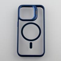 Силиконовый чехол MagSafe CAMERA GLASS PROTECTION для iPhone 14 Pro Max темно-синий