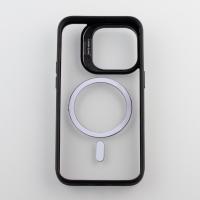 Силиконовый чехол MagSafe CAMERA GLASS PROTECTION для iPhone 14 Pro Max черный