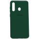 Силиконовый чехол SOFT Silicone Case для Huawei Y6P HQ (с логотипом) темно-зеленый