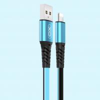 USB cable XO Lightning (NB154) TPE черный/синий