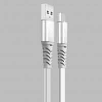 USB cable XO Lightning (NB154) TPE белый/серый