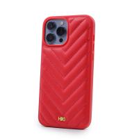 Чехол из искусственной кожи HDD YSL (HBC-019) для iPhone 12 Pro Max красный