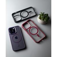 Силіконовий чохол MagSafe COLORS для телефону iPhone 14 Pro фіолетовий
