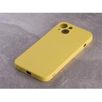 Силиконовый чехол SOFT Silicone Case для iPhone 14 (без лого) лимонный