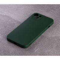 Силиконовый чехол SOFT Silicone Case для iPhone 14 (без лого) темно-зеленый