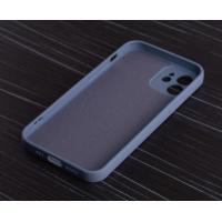 Силиконовый чехол MagSafe SOFT для iPhone 12 серо-синий