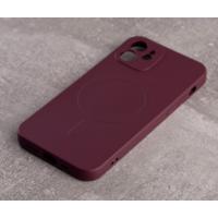 Силиконовый чехол MagSafe SOFT для iPhone 12 бордовый