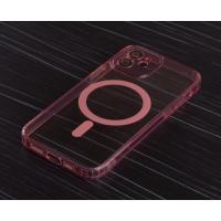 Силіконовий чохол MagSafe SHADE PHONE для iPhone 12 рожевий