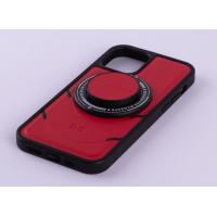 Чехол экокожа MagSafe DC + magsafe PopSocket для iPhone 12 / iPhone 12 Pro красный