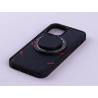 Чохол з екошкіри MagSafe DC + magsafe PopSocket для телефону iPhone 13 Pro Max темно-синій