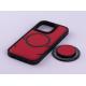 Чехол экокожа MagSafe DC + magsafe PopSocket для iPhone 14 красный