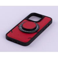 Чехол экокожа MagSafe DC + magsafe PopSocket для iPhone 14 Pro красный