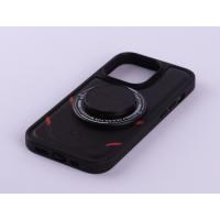 Чохол з екошкіри MagSafe DC + magsafe PopSocket для телефону iPhone 14 Pro Max чорний