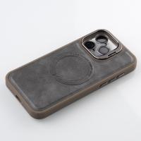 Чехол MagSafe LEATHER CAMERA CASE для iPhone 11 серый