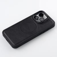 Чохол MagSafe LEATHER CAMERA CASE для телефону iPhone 14 Pro чорний