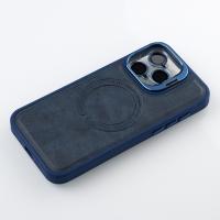 Чохол MagSafe LEATHER CAMERA CASE для телефону iPhone 14 Pro Max темно-синій