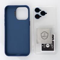 Чехол MagSafe LEATHER CAMERA CASE для iPhone 14 Pro Max темно-синий