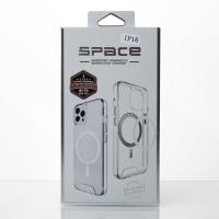 Чехол MagSafe SPACE CASE для iPhone 16 прозрачный