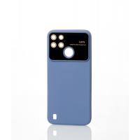 Силиконовый чехол CAMERA PROTECTION для Realme C25Y серо-синий