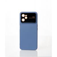 Силиконовый чехол CAMERA PROTECTION для Realme C35 серо-синий