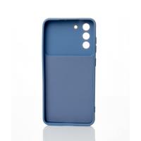 Силиконовый чехол CAMERA PROTECTION для Samsung S21 FE серо-синий