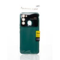 Силиконовый чехол CAMERA PROTECTION для Tecno Spark 8C (KG5k) темно-зеленый