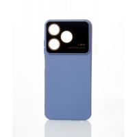 Силиконовый чехол CAMERA PROTECTION для Tecno Spark 10C (kl5m) серо-синий