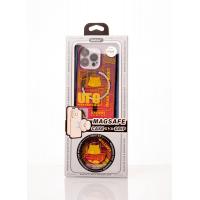 Силиконовый чехол MagSafe Boter "3D" + magsafe PopSocket для iPhone 15 Pro 05 UFO