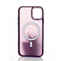 Силіконовий чохол MagSafe MATTE для iPhone 11 темно-фіолетовий
