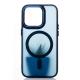 Силиконовый чехол MagSafe MATTE для iPhone 12 Pro Max темно-синий