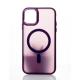 Силиконовый чехол MagSafe MATTE для iPhone 12 темно-фиолетовый