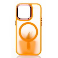 Силиконовый чехол MagSafe MATTE для iPhone 13 Pro Max оранжевый