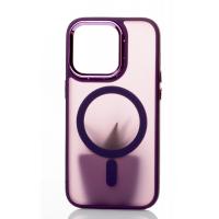 Силіконовий чохол MagSafe MATTE для iPhone 14 Pro темно-фіолетовий