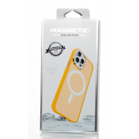 Силиконовый чехол MagSafe MATTE для iPhone 15 Pro Max оранжевый