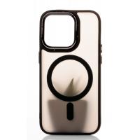 Силіконовий чохол MagSafe MATTE для iPhone 15 Pro чорний