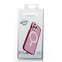 Силиконовый чехол MagSafe MATTE для iPhone 15 Pro бордовый