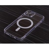 Силиконовый чехол MagSafe SHADE PHONE для iPhone 15 Plus прозрачный