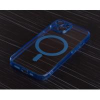 Силіконовий чохол MagSafe SHADE PHONE для iPhone 15 Plus синій