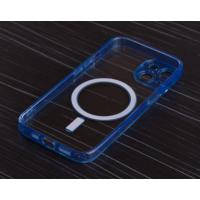 Силіконовий чохол MagSafe SHADE PHONE для iPhone 15 Plus синій